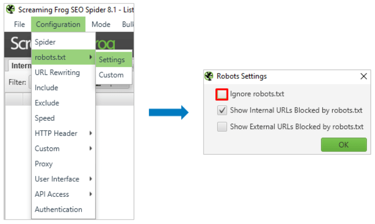 robots.txt einstellung