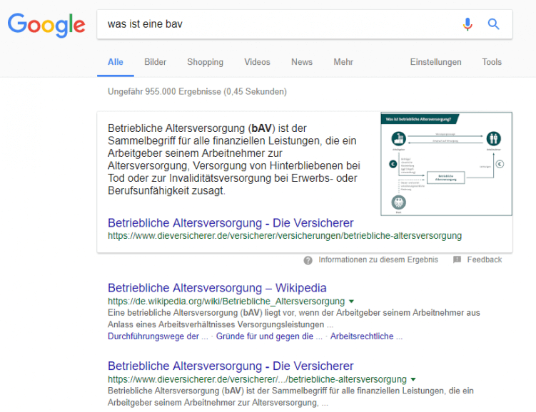 serp für bav