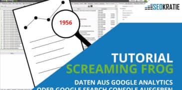 Video: Screaming Frog Tutorial – Daten aus Google Analytics oder Google Search Console ausgeben