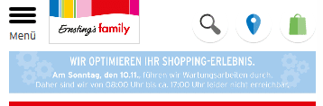 mobiler Header Beispiel Onlineshop