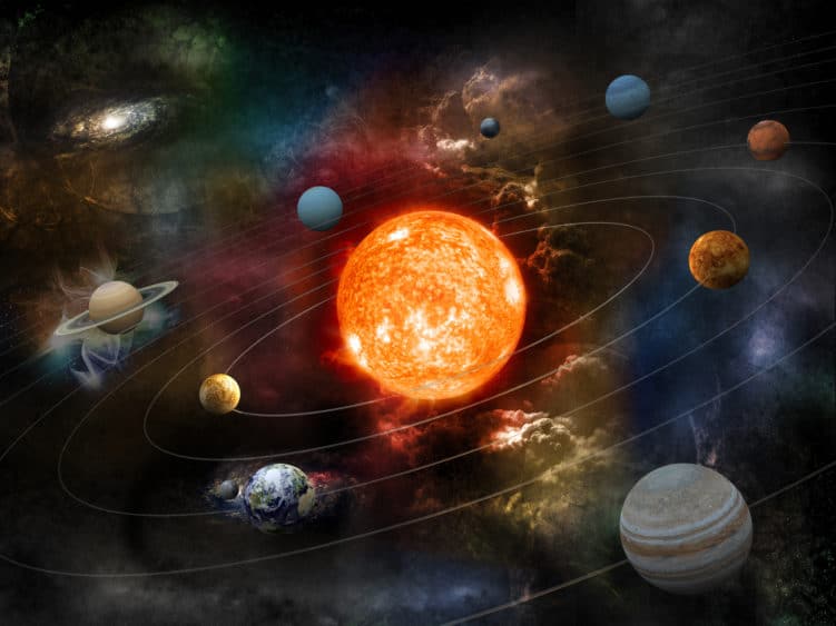 Planeten kreisen um die Sonne wie Dein Content um die Key Message