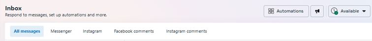 Im Postfach von Meta Business verwaltest Du Kommentare und Nachrichten.