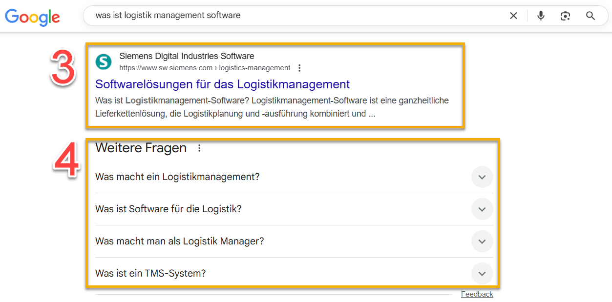 PAA in den SERPs zu „was ist logistkmanagement software“